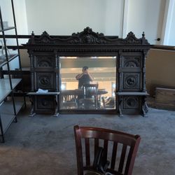 Antique Stand In Mirror 