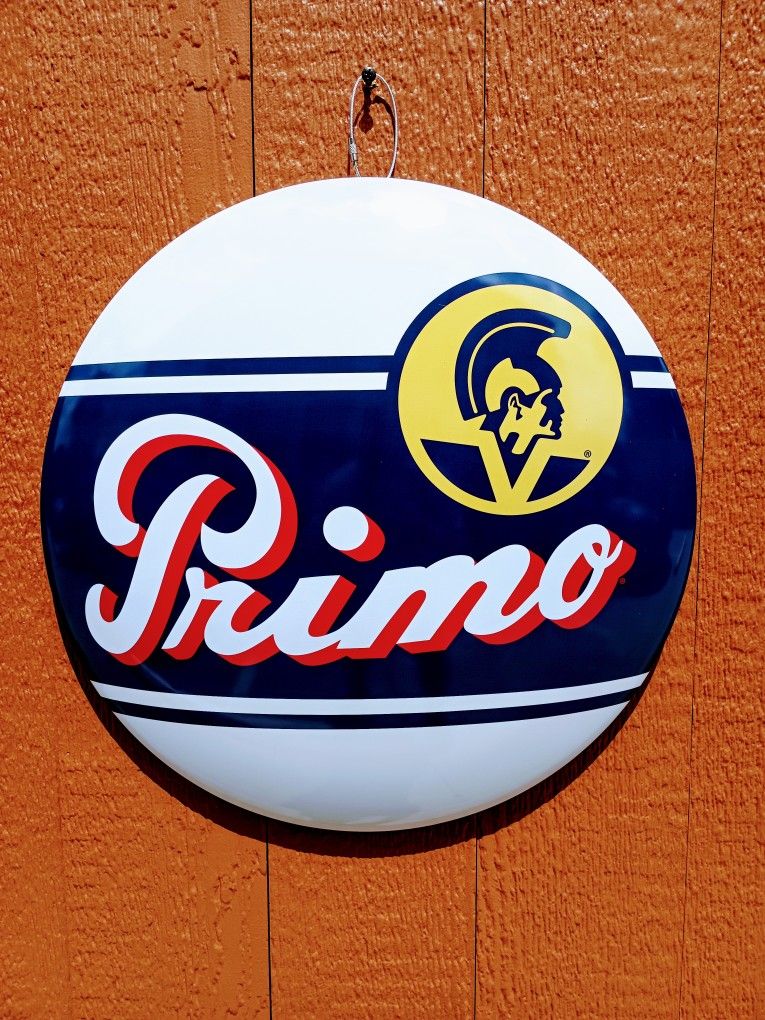 Primo Hawaiian Lager 16" Tin Metal Beer Bar Sign