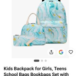 Super Cute!  Girls 3 Piece Backpack