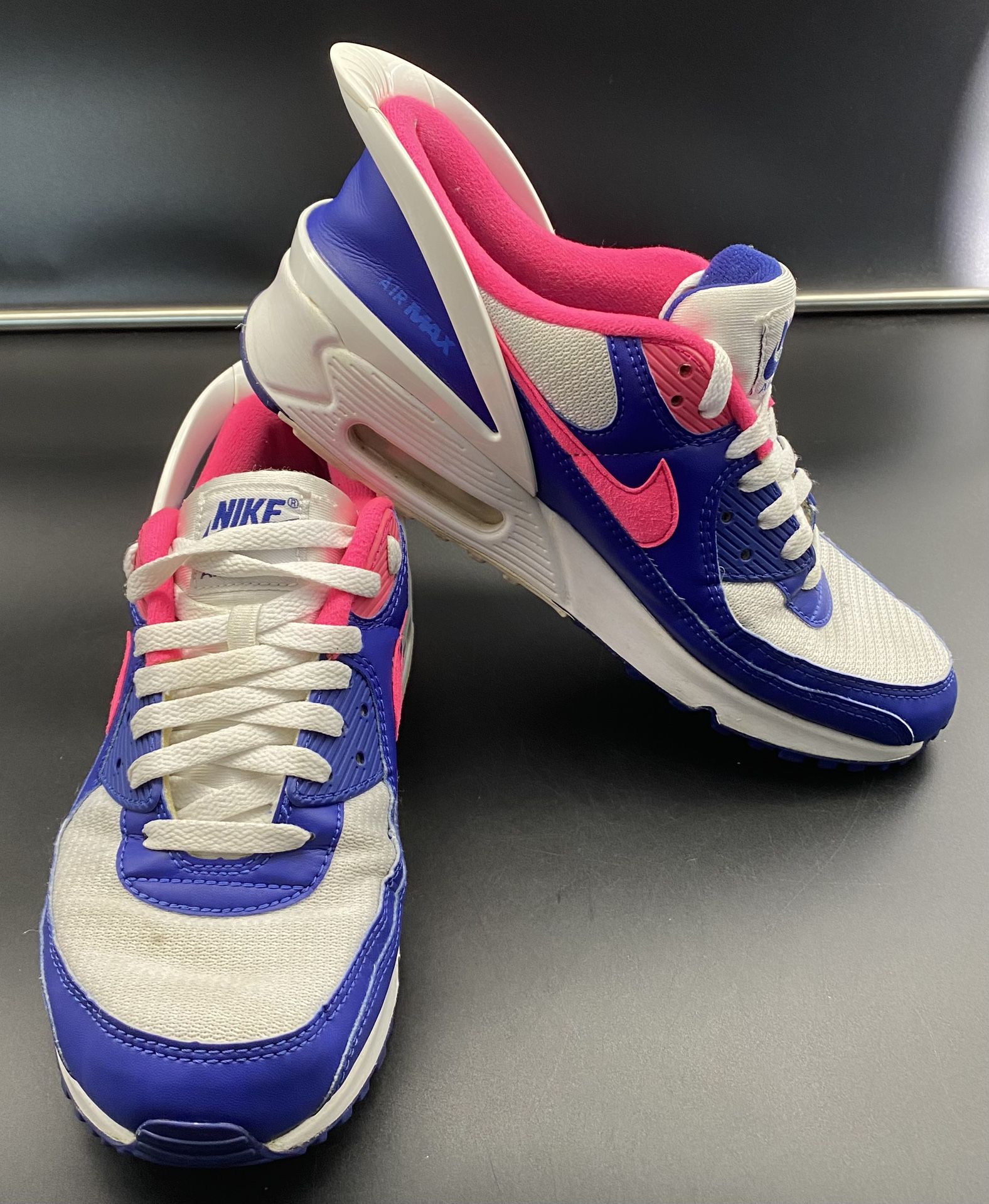 Nike Air Max 90 Flyease Shoes CU0814 101 Hyper Pink Deep Royal Blue Sz 9