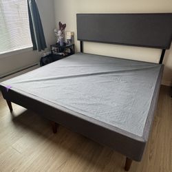 Purple Upholstered Bed Frame King