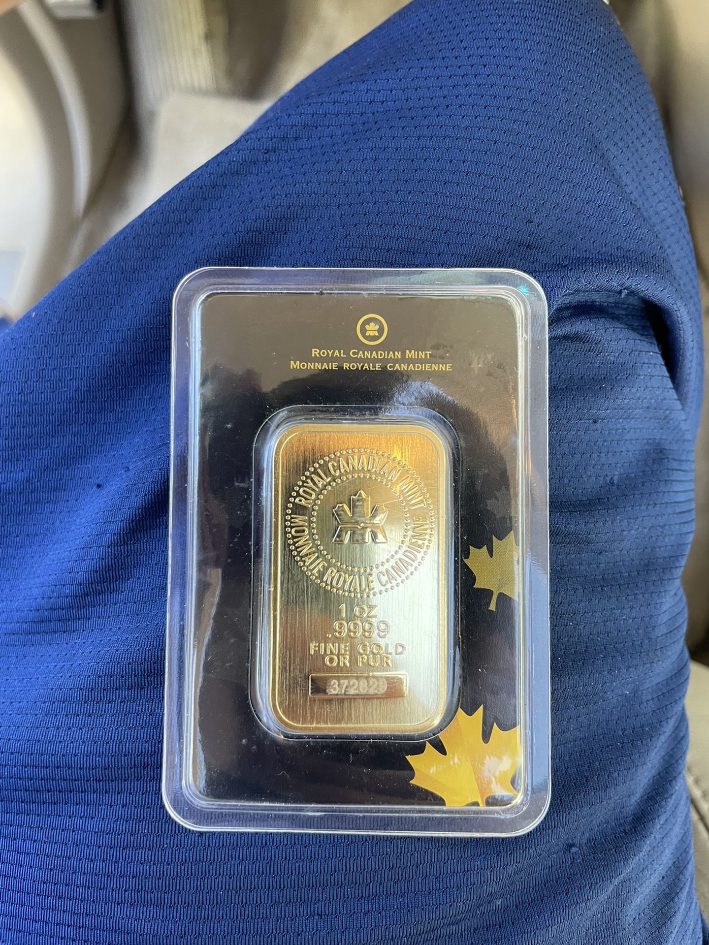Canadian Royal Mint 1 Oz Gold Bar .9999