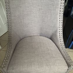 Grey Upholstered Chair 