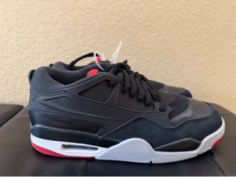 Air Jordan 4 RM Shoes - Size 10.5 Mens - Black, Red, White