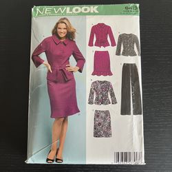 New Look Sewing Pattern 6412 Size 8-18 Jacket Skirt Pants 2004