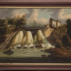 ANTIQUE (Oil On Canvas) by Important, Listed Artist Thomas Chambers (American, 1808 to 1869)