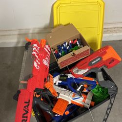 Tub Full Of Nerf Guns And Ammo 