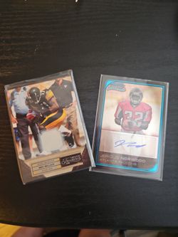 Sighned and numbered football cards