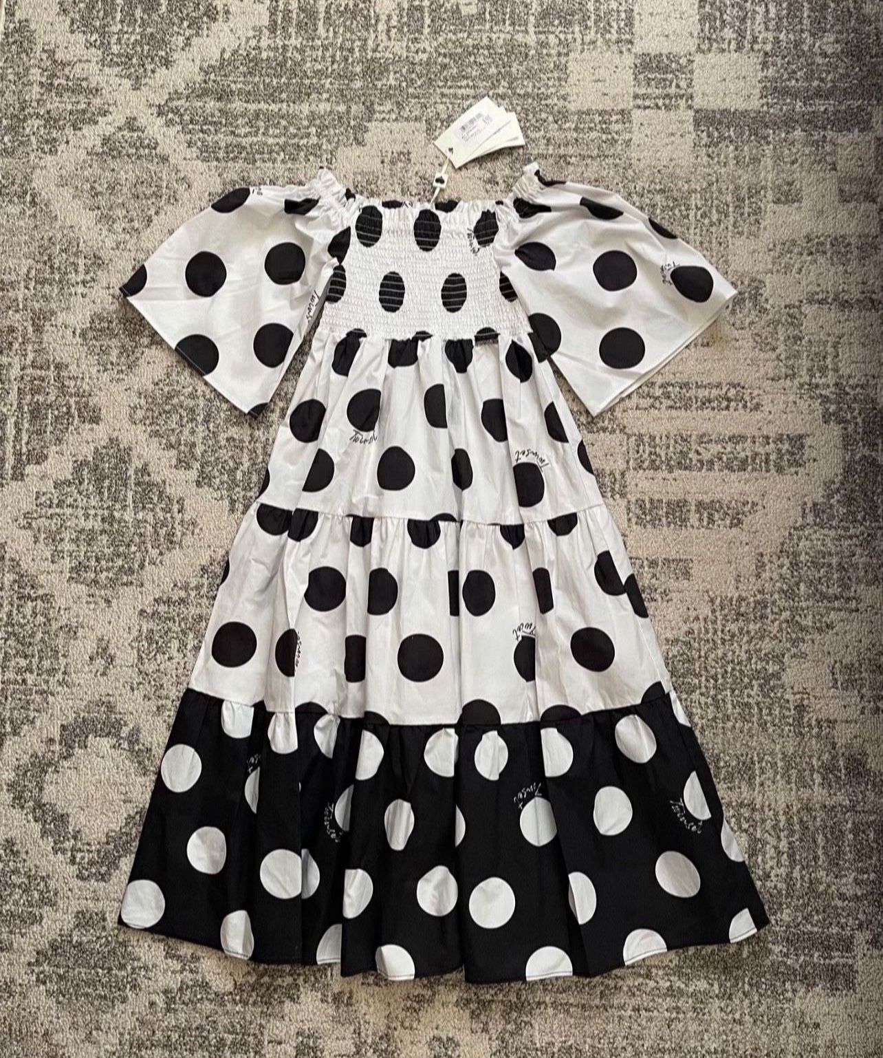 NWT TWINSET KIDS POLKA-DOT SHIFT DRESS