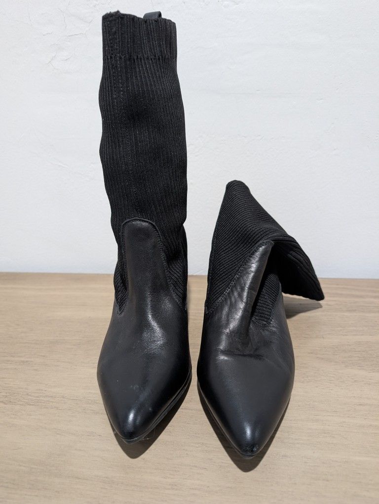 Black Women's Boots Heels 