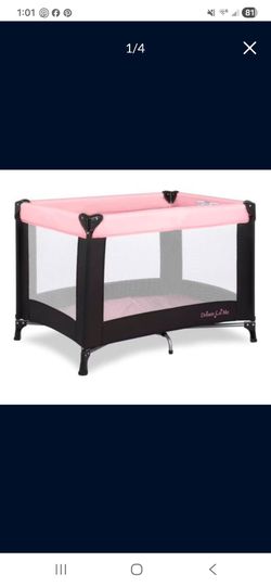 Dream On Me - Portable Playard in Pink with Carry Bag & Shoulder Strap