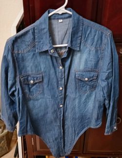 Blue Jean like Blouse