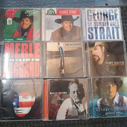Country Music CD's Best of. George Strait, Merle Haggard, Toby Keith etc.