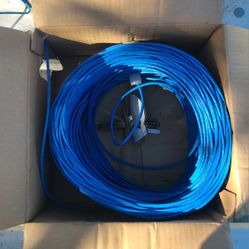 CAT 5E HIGH PERFORMANCE NETWORK Computer Router Printer CABLE. CLOSE TO 1000 FEET. 350 MHZ, Blue, 4 PR 24AWG. P/U Yucaipa, CA