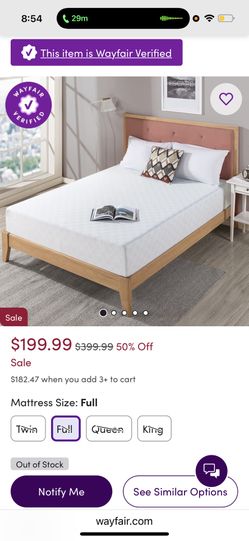 Memory Foam Cooling Gel mattress