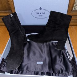 Suede Prada Booties 