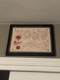 Lord Of The Rings Framed Map