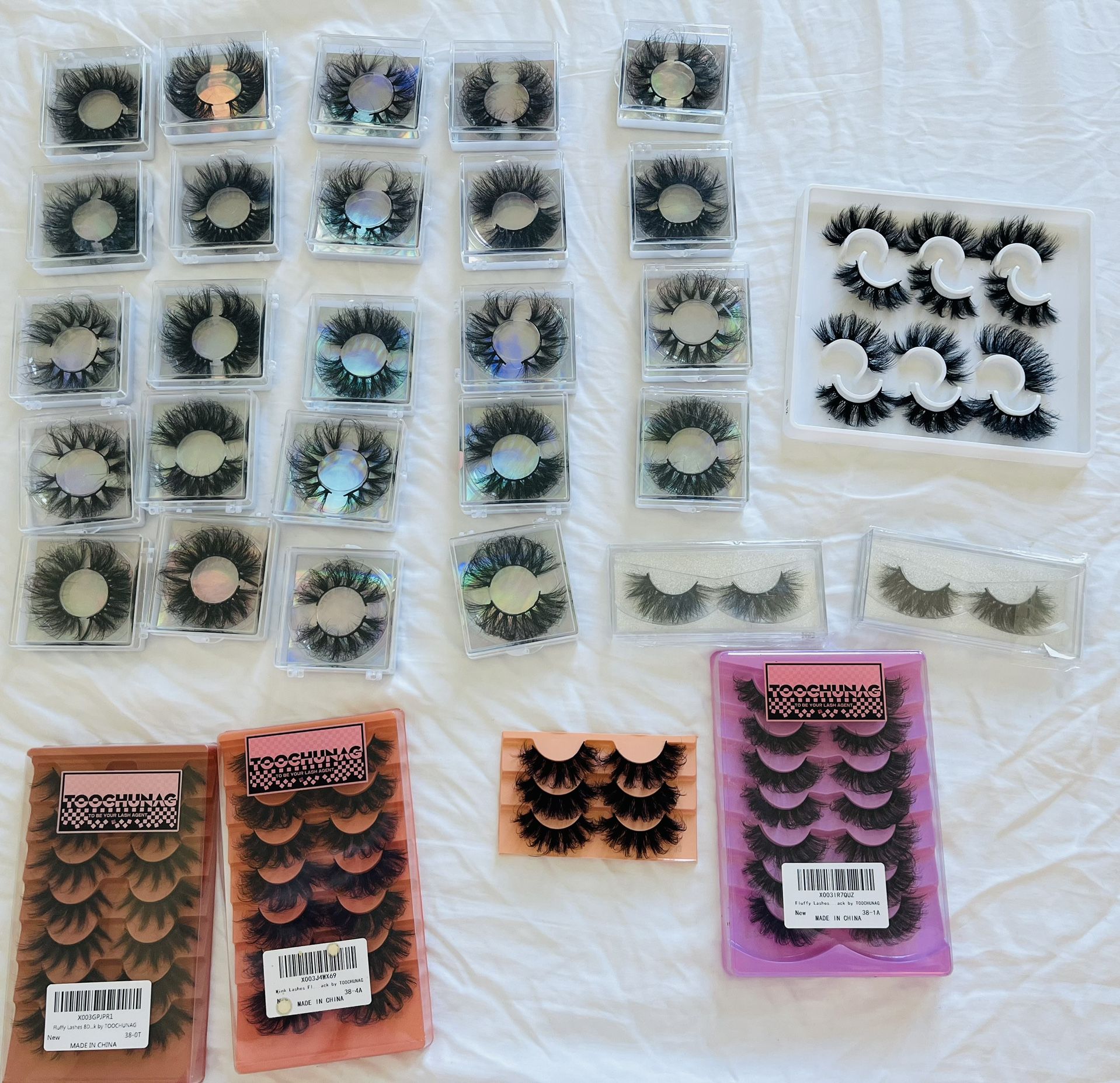 56 Pairs Of Mink & Faux Mink Eyelashes 