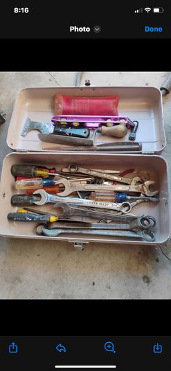 Tool box with tools