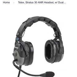  Pair Of Telex, Stratus 30 ANR Headset, w/ Dual Connectors (G/A), p/n PRD00001100