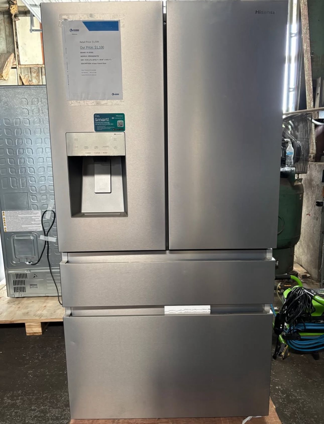 Brand New/never Used Hi-Sense-French Door Refrigerator 