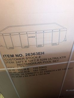 Brand new Intex pool 12X24X52