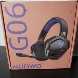 New NUBWO G06 Dual Wireless Gaming Headset W/ Microphone for PS5, PS4, PC, Mobile, Switch: 2.4GHz Wireless + Bluetooth, 100 Hr Battery, 50mm Drivers,