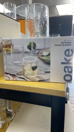 Rock Glasses Oake Set of 4 Textured Rocks Glasses