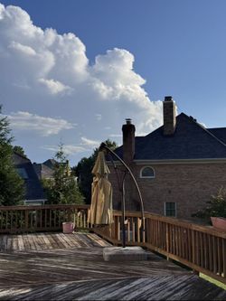 Patio Cantilever Umbrella with Base