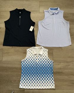 Tail and Puma Women’s XL Sleeveless Golf Shirts 1/4 Zip Collared Tennis