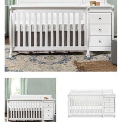 4-in-1 Crib With Changing Table