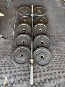 ROGUE US-MIL SPEC BUMPER plates with rogue Ohio bar with hg clamps