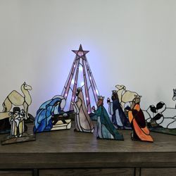 Stained Glass Nativity Scene - Handmade
