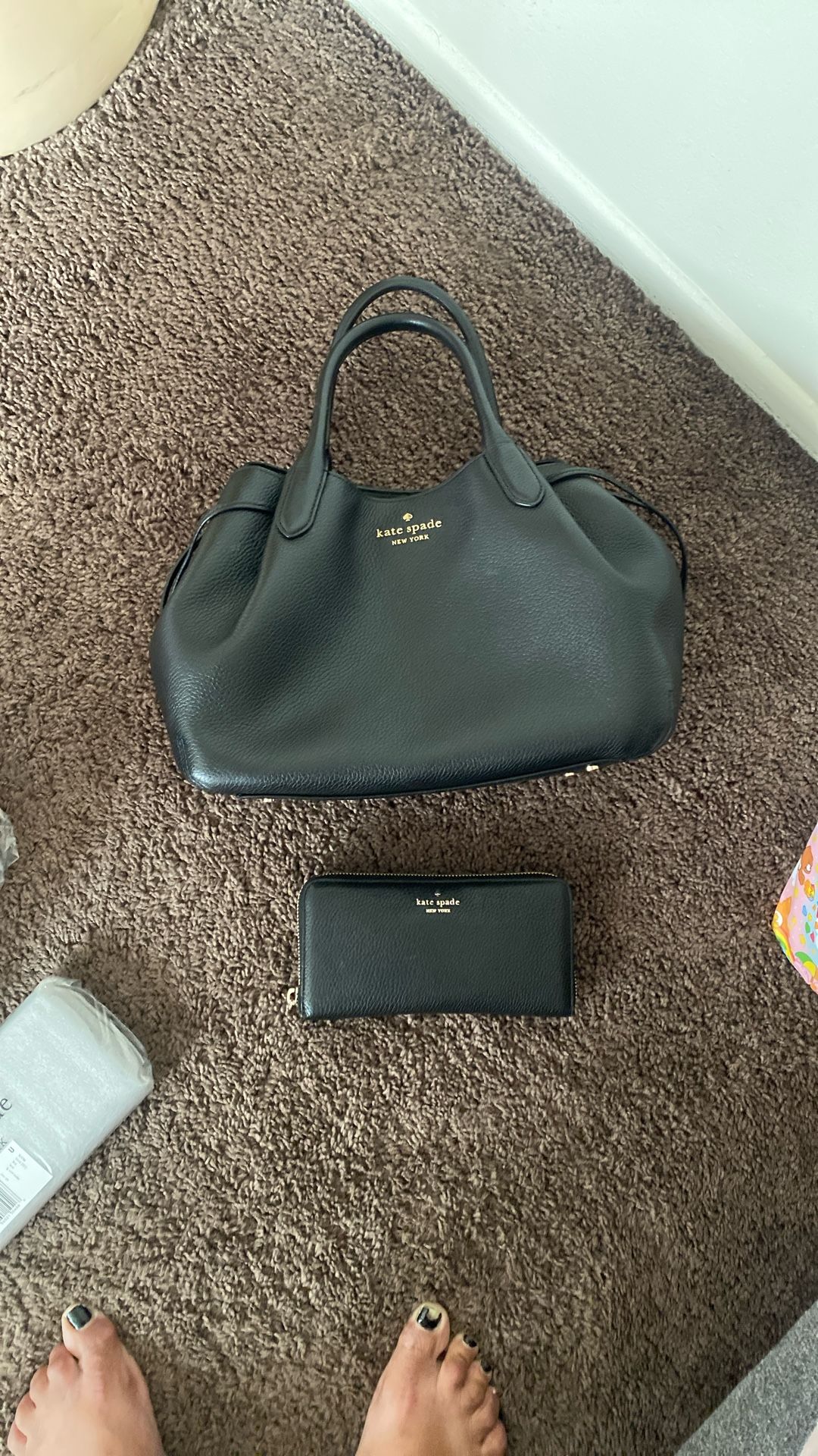 PEBBLED LEATHER KATE SPADE