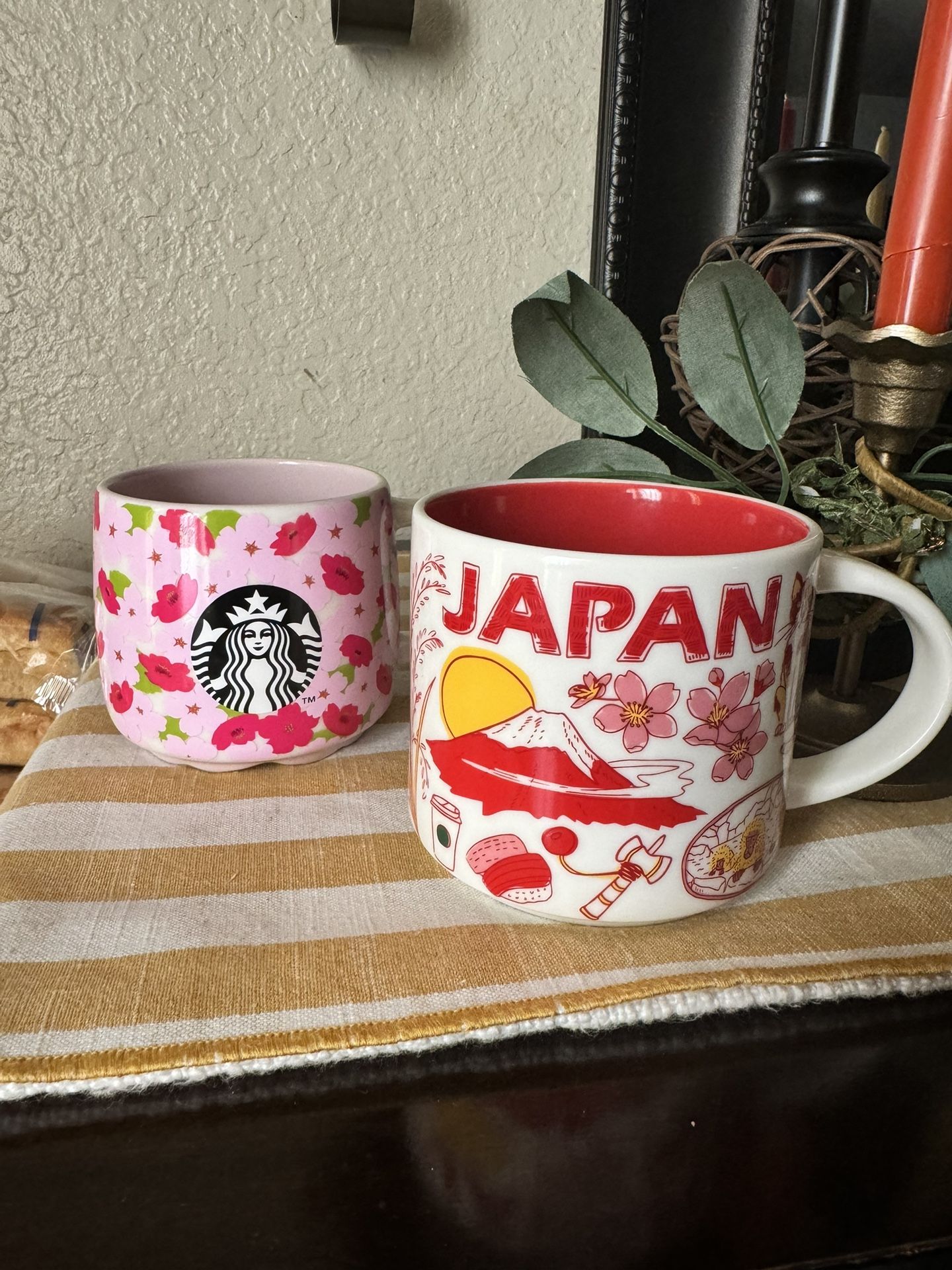 2 New Japan Starbucks Mugs 