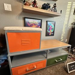 Pottery Barn Kids Room Storage Shelf Ottoman 