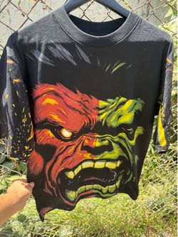Green Hulk Red Hulk All Over Print Shirt Sz XL
