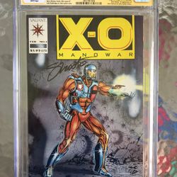 X-O Manowar #1 (1992) CGC 9.6 — White Pages; Signed (SS) By Jim Shooter