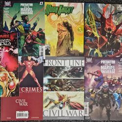 Marvel Comics 7-Book Event Lot (Predator, Civil War, Moon Knight)