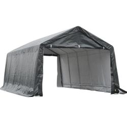 12 ft. x 20 ft. x 9 ft Carport Canopy Tent Grey Roof
