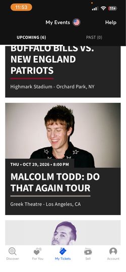 Malcolm Todd California tickets
