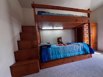 Solid Wood Bedroom Set with bunk beds