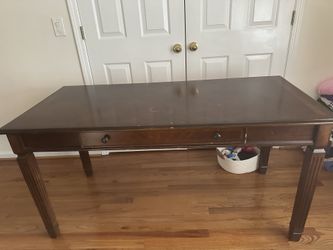 Real Wood Desk With Inlay
