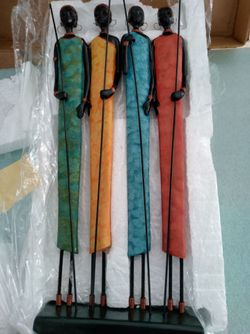 African Tribal Women With Spears NIB