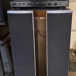 DENON STREAMING STEREO MUSIC SYSTEM WITH BLUETOOTH/CD PLR/POLK RTi8 TALL FLOOR SPEAKERS 🔊.