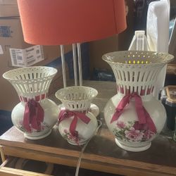 Vintage Vases 3 Small Medium Large 