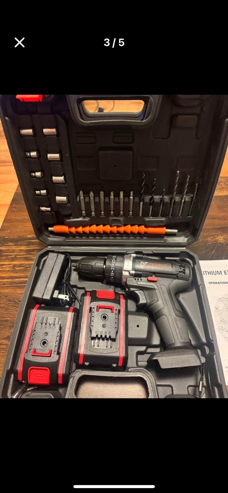 Powerful Cordless Drill + Full Accessory Set