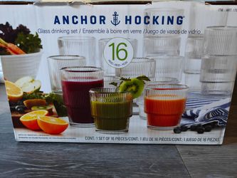 Anchor Hocking 16-Piece Glass Drinking Set