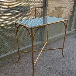 Gold Mirrored Side Table 