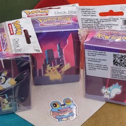 3 Unopened Pokemon Deck Boxes